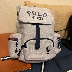 Light grey Polo backpack. NEW never used.
